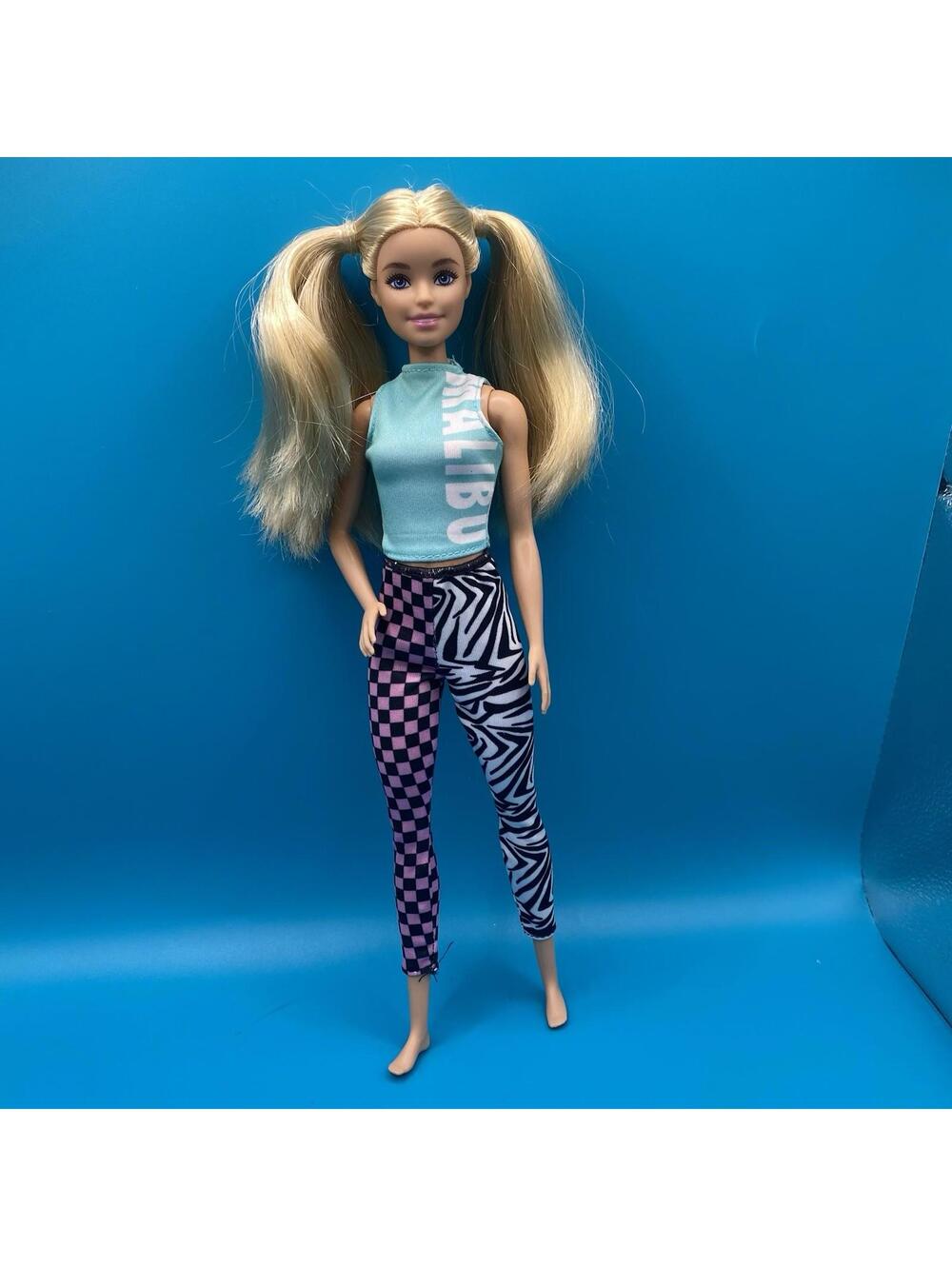 Barbie  Fashionistas #158 Doll Blonde Malibu Top Pants Leggings, Mattel B09